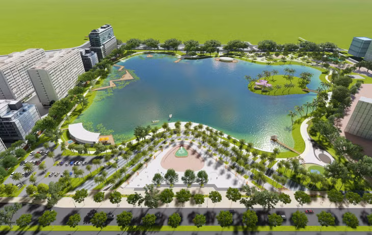 Phối cảnh Công viên hồ điều hòa Phùng Khoang