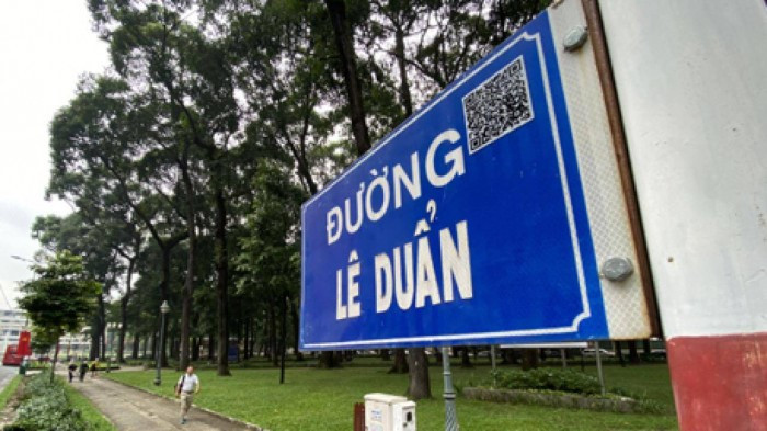 Mã QR giới thiệu thông tin về đường, phố. Ảnh minh họa.