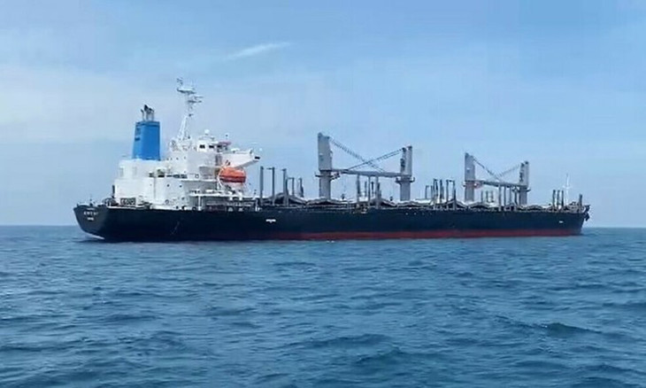 Tàu Nemrut Bay mắc cạn trên vùng biển Bình Thuận, cách cửa La Gi 10 hải lý