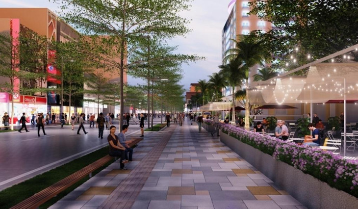 Phối cảnh đường Hai Bà Trưng khi hoàn thành