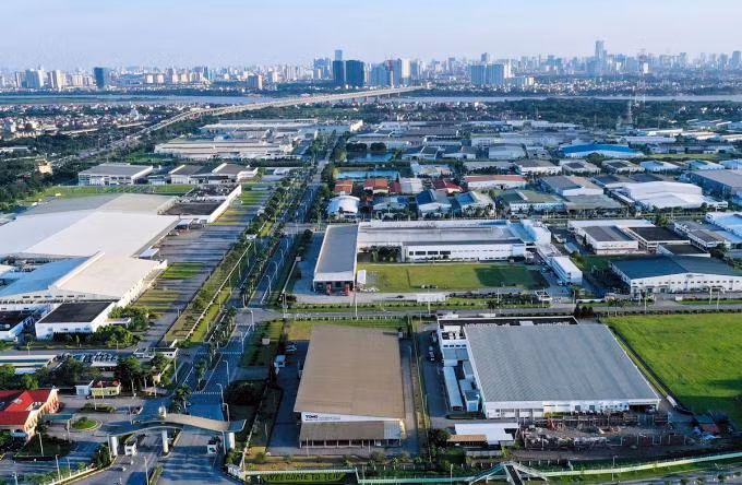 Một góc khu công nghiệp Bắc Thăng Long, huyện Đông Anh