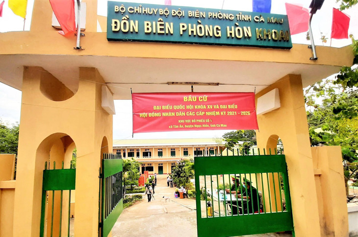 Đồn biên phòng Hòn Khoai nơi đặt điểm bầu cử trên đảo