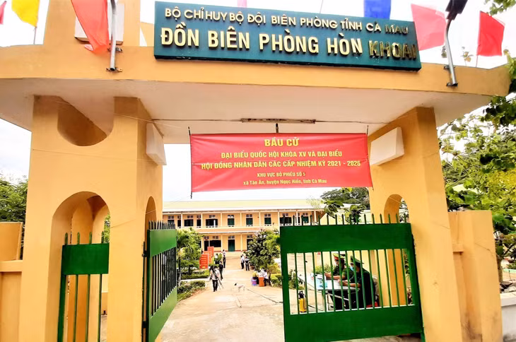 Đồn biên phòng Hòn Khoai nơi đặt điểm bầu cử trên đảo