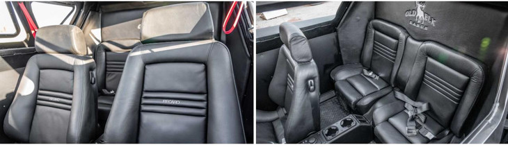 Bên trong, Ripsaw EV4-F4 có 4 chỗ ngồi với ghế ngồi bọc da màu đen, hàng ghế trước có thiết kế kiểu thể thao do Recaro thiết kế và được tích hợp thông gió, sưởi. Ảnh: Hemings Auction Bên trong, Ripsaw EV4-F4 có 4 chỗ ngồi với ghế ngồi bọc da màu đen, hàng ghế trước có thiết kế kiểu thể thao do Recaro thiết kế và được tích hợp thông gió, sưởi. Ảnh: Hemings Auction