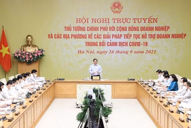 Quang cảnh hội nghị tại đầu cầu Chính phủ. Ảnh: TTXVN