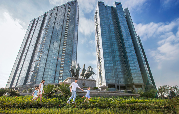 Thiết kế cánh cung hình kim cương ấn tượng tại dự án Sunshine City - dự án thu hút nhiều khách hàng Hàn Quốc sống và làm việc tại Việt Nam