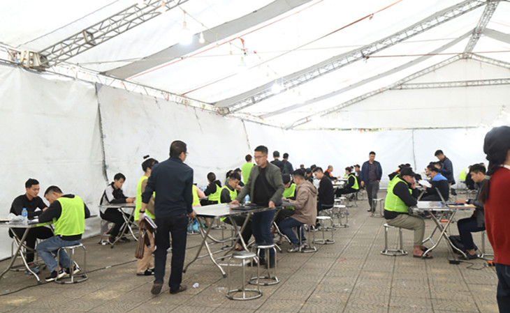 Công an Bắc Ninh làm việc với các nghi phạm