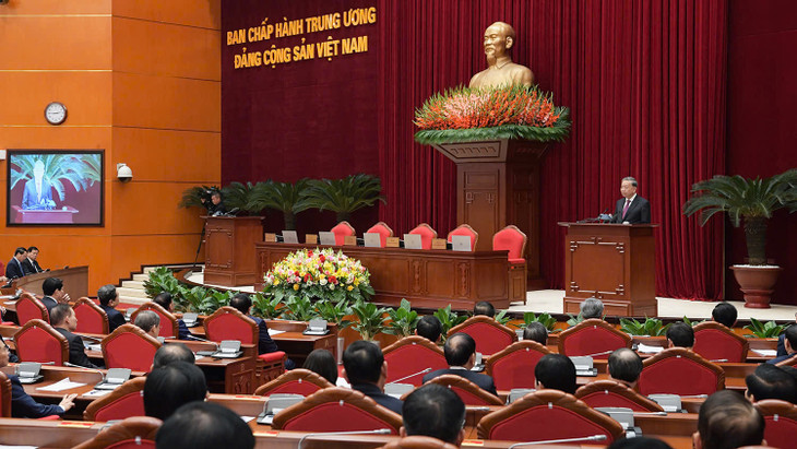 Tổng Bí thư Tô Lâm phát biểu bế mạc Hội nghị Ban Chấp hành Trung ương Đảng khóa XIII. Tổng Bí thư Tô Lâm phát biểu bế mạc Hội nghị Ban Chấp hành Trung ương Đảng khóa XIII.