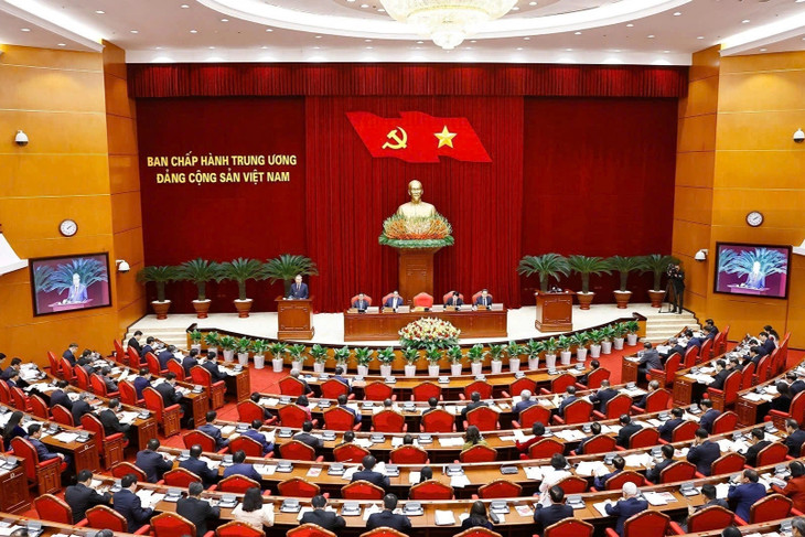 Quang cảnh phiên bế mạc Hội nghị Ban Chấp hành Trung ương Đảng khóa XIII. Quang cảnh phiên bế mạc Hội nghị Ban Chấp hành Trung ương Đảng khóa XIII.