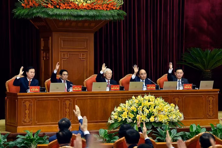 Trung ương biểu quyết thông qua chương trình Hội nghị Trung ương 2, khóa XIII.