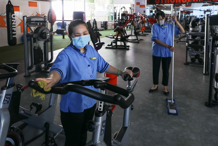 Một phòng tập gym ở TPHCM dọn đẹp, đóng cửa từ ngày 9/2