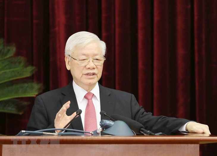 Tổng Bí thư, Chủ tịch nước Nguyễn Phú Trọng phát biểu khai mạc Hội nghị. Ảnh: TTXVN Tổng Bí thư, Chủ tịch nước Nguyễn Phú Trọng phát biểu khai mạc Hội nghị. Ảnh: TTXVN