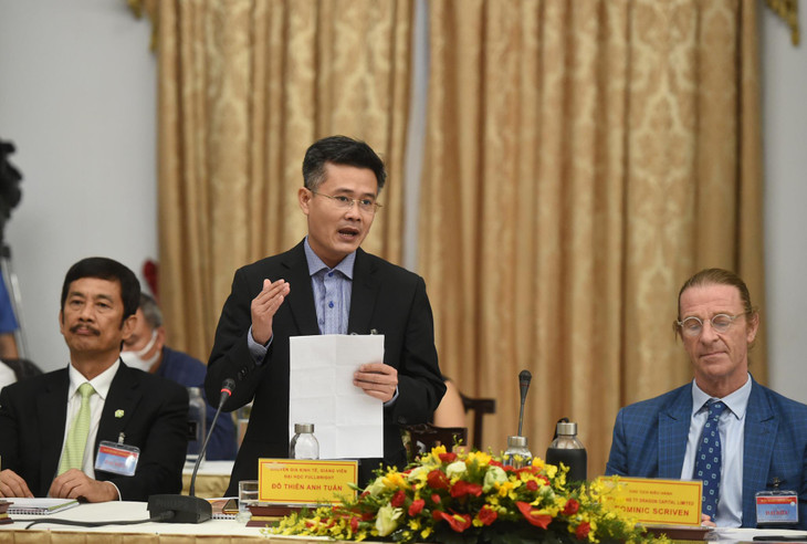 Giảng viên Chương trình giảng dạy kinh tế Fulbright, TS. Đỗ Thiên Anh Tuấn: Kinh tế Việt Nam phải do người Việt Nam làm chủ. Ảnh: VGP Giảng viên Chương trình giảng dạy kinh tế Fulbright, TS. Đỗ Thiên Anh Tuấn: Kinh tế Việt Nam phải do người Việt Nam làm chủ. Ảnh: VGP