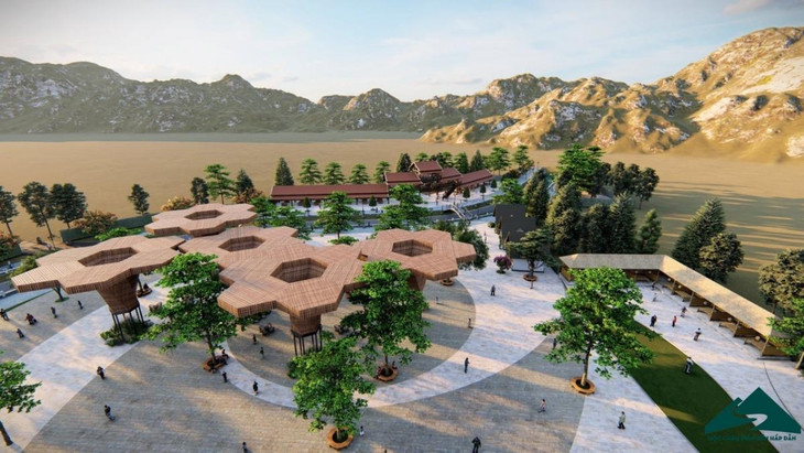 Phối cảnh chợ đêm, phố đi bộ Mộc Châu