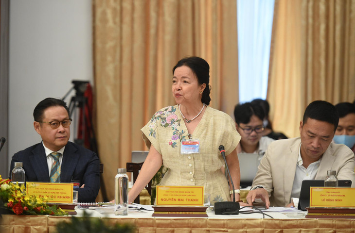 Bà Nguyễn Mai Thanh, Chủ tịch HĐQT Công ty Cơ điện REE: Cần nhiều hơn chỉ số hạnh phúc bên cạnh chỉ số kinh tế. Ảnh: VGP Bà Nguyễn Mai Thanh, Chủ tịch HĐQT Công ty Cơ điện REE: Cần nhiều hơn chỉ số hạnh phúc bên cạnh chỉ số kinh tế. Ảnh: VGP