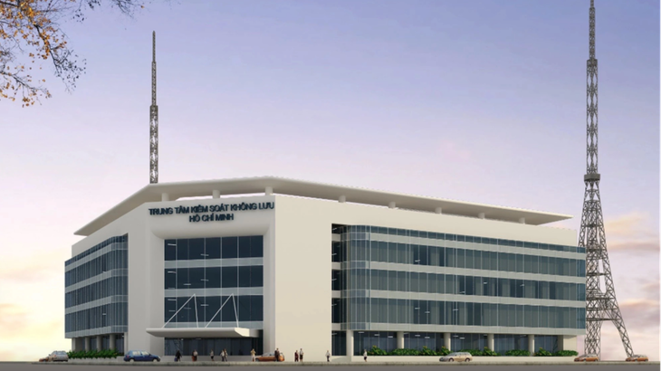 Phối cảnh thiết kế tòa nhà Trung tâm kiểm soát không lưu Hồ Chí Minh.
