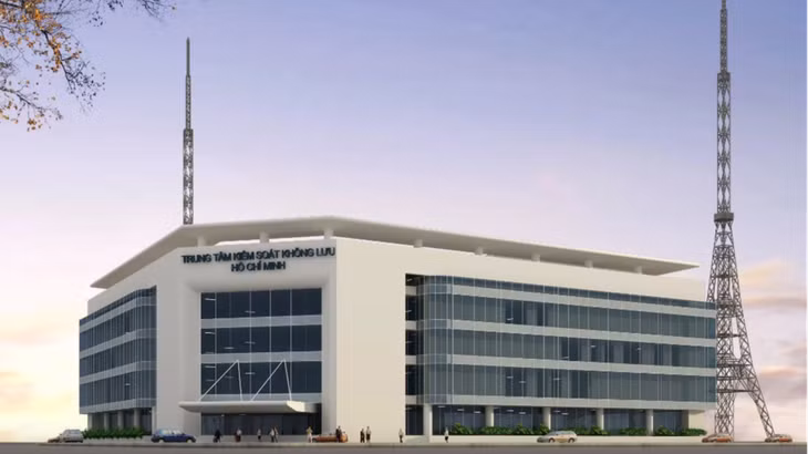 Phối cảnh thiết kế tòa nhà Trung tâm kiểm soát không lưu Hồ Chí Minh.