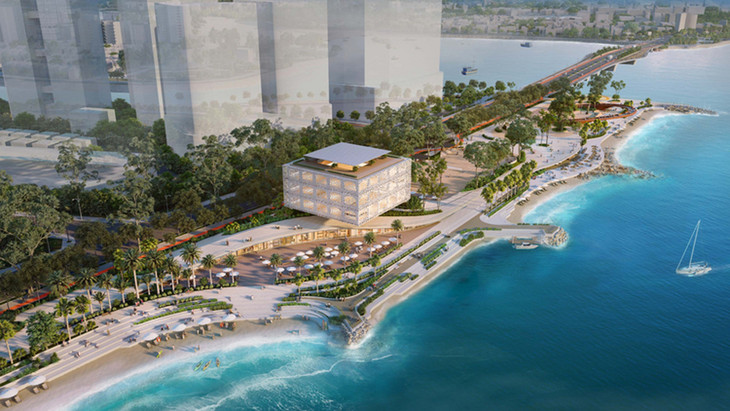 Phối cảnh Bảo tàng Yersin và vị trí xây dựng công trình nằm dọc biển