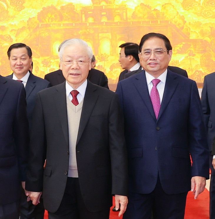 Tổng Bí thư Nguyễn Phú Trọng luôn quan tâm, dành thời gian đến dự, chỉ đạo tại Hội nghị Chính phủ với địa phương - Ảnh VGP