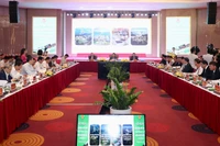 Toàn cảnh Hội nghị Hội đồng Điều phối vùng Trung du và miền núi phía Bắc lần thứ 3 diễn ra sáng ngày 24/5. Ảnh: Đức Trung