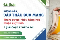 Hướng dẫn tham dự thầu gói thầu hàng hoá thuộc quy trình 1 giai đoạn 2 túi hồ sơ