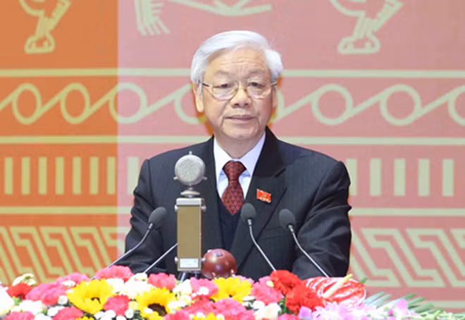 Đại biểu chúc mừng ông Nguyễn Phú Trọng tái đắc cử Tổng Bí thư ảnh 1