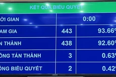 Kết quả biểu quyết Luật Thuế thu nhập cá nhân (sửa đổi)