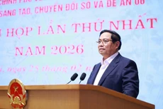 Thủ tướng Phạm Minh Chính, Trưởng Ban Chỉ đạo của Chính phủ về phát triển khoa học, công nghệ, đổi mới sáng tạo, chuyển đổi số và Đề án 06, chủ trì phiên họp lần thứ nhất năm 2026 của Ban Chỉ đạo - Ảnh: VGP/Nhật Bắc. 