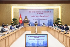 Thủ tướng Chính phủ Phạm Minh Chính, Trưởng Ban Chỉ đạo Trung tâm Tài chính Quốc tế tại Việt Nam chủ trì Phiên họp thứ nhất của Ban Chỉ đạo - Ảnh: VGP/Nhật Bắc