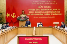 Đồng chí Nguyễn Thanh Nghị, Ủy viên Bộ Chính trị, Bí thư Trung ương Đảng, Trưởng Ban Chính sách, chiến lược Trung ương, Trưởng đoàn kiểm tra, giám sát, quán triệt nội dung kiểm tra, giám sát - Ảnh: VGP/Nhật Bắc