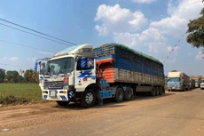 Xe hàng hóa ở cửa khẩu Tây Ninh