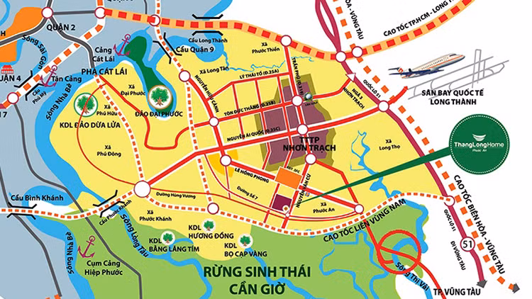 Trước mắt là 2 dự án trọng điểm là Dự án Cầu Phước An,huyện Tân Thành (Vị trí khoanh đỏ) và Dự án Nạo vét kênh Bến Đình (TP. Vũng Tàu).
