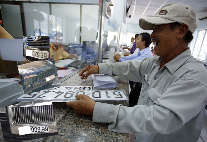 Từ năm 2018 sẽ tổ chức thí điểm đấu giá biển số 'khủng' (biển số đẹp) đối với ô tô tại 5 thành phố trực thuộc trung ương