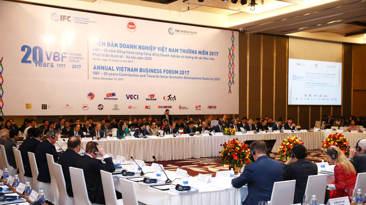 Quang cảnh Diễn đàn Doanh nghiệp Việt Nam (VBF) 2017. Ảnh: Lê Tiên