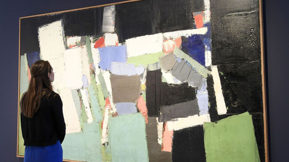 Bức tranh "Parc des Princes" (Công viên các hoàng tử), được vẽ vào năm 1952 - Ảnh: AFP