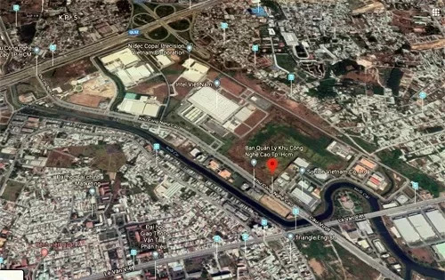 Khu Công nghệ cao TP HCM nằm ở cửa ngõ Đông Bắc. Ảnh: Google maps.