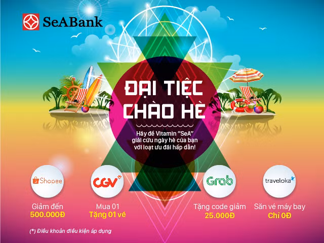 Nhận ngay ưu đãi hấp dẫn tại CGV, Traveloka, Shopee, Grab với thẻ quốc tế Seabank