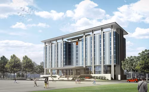 Mô hình thiết kế Trung tâm tòa nhà hành chính huyện Bàu Bàng