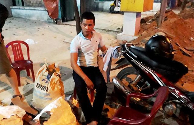 Đối tượng Lê Văn Sang cùng tang vật