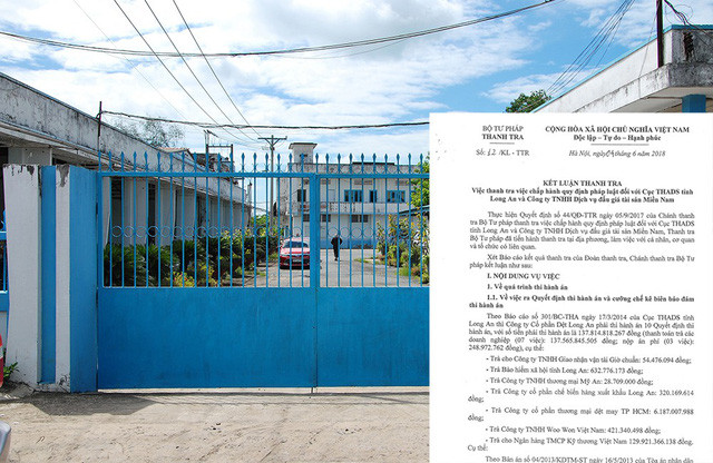 Thanh tra Bộ Tư pháp chỉ rõ nhiều vi phạm nghiêm trọng trong thi hành án tại Công ty CP Dệt Long An.