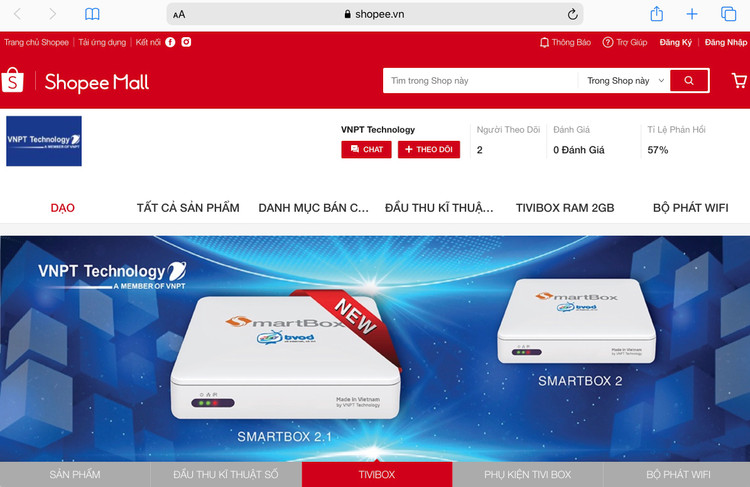 VNPT Technology đã chính thức mở gian hàng online trên Shopee, Tiki và Lazada