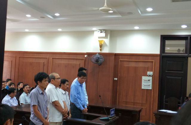 Các bị cáo tại phiên tòa