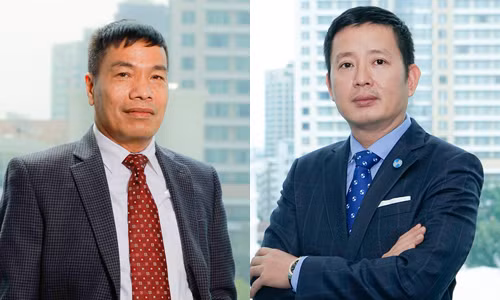 Ông Cao Xuân Ninh (trái) và ông Nguyễn Cảnh Vinh.