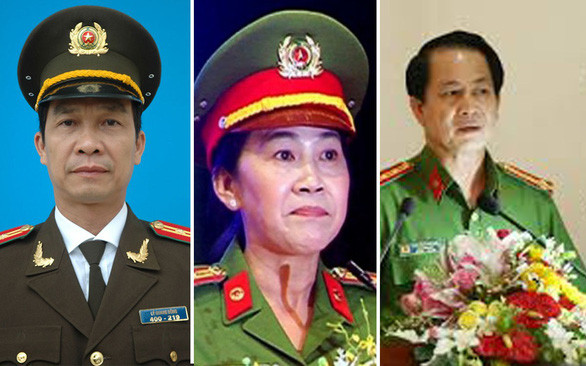 Từ trái sang: đại tá Lý Quang Dũng, đại tá Trần Thị Ngọc Thuận và đại tá Nguyễn Văn Kim