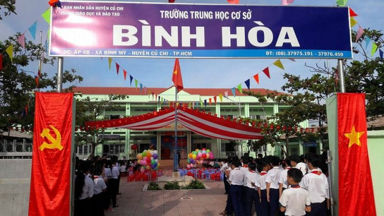Trường THCS Bình Hòa, xã Bình Mỹ, huyện Củ Chi.