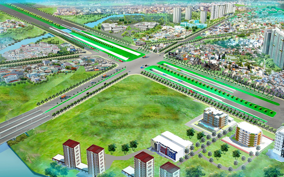 Phối cảnh nút giao hầm chui Nguyễn Văn Linh - Nguyễn Hữu Thọ (quận 7, TPHCM)