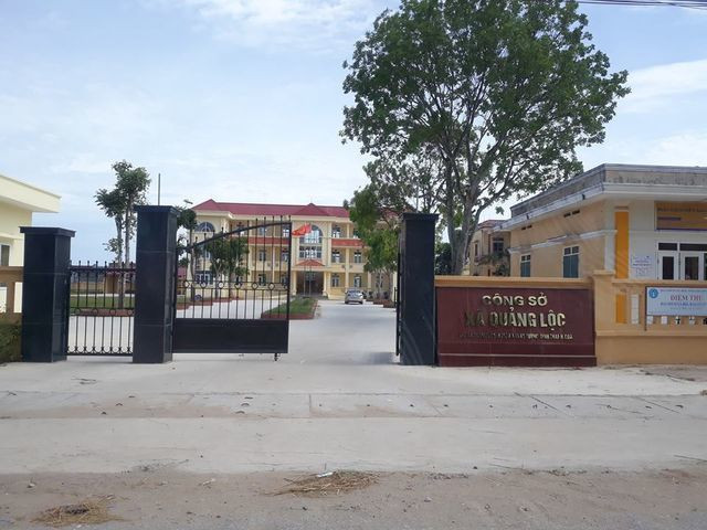 Trụ sở UBND xã Quảng Lộc.