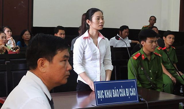 Bị cáo Tuyết tại tòa.