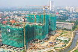 Chi phí lãi vay tăng cao, dòng tiền thực từ bán hàng đang trở thành yếu tố quyết định khả năng tồn tại và phát triển của doanh nghiệp địa ốc. Ảnh: Song Lê