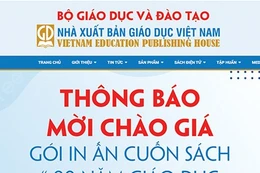 Công ty trách nhiệm hữu hạn một thành viên Nhà xuất bản Giáo dục Việt Nam thông báo mời nộp báo giá